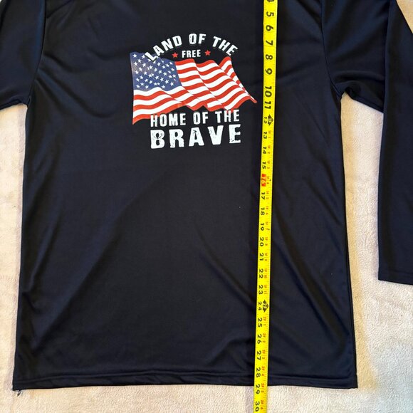 US Land of the Free Home of the Brave Long Sleeve Performance Shirt – Size L - Picture 3 of 7